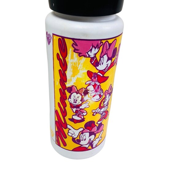 Disney 3D Minnie Mouse Vintage 90s Plastic Water Bottle 13" Nostalgia Retro - Picture 4 of 9